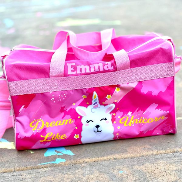 Personalized Kid s Travel Duffel Bag - Llamacorn Online Sale