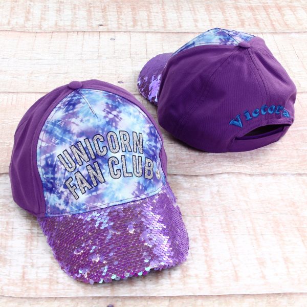 Personalized Girl s Fashion Baseball Cap - Unicorn Fan Club Fashion