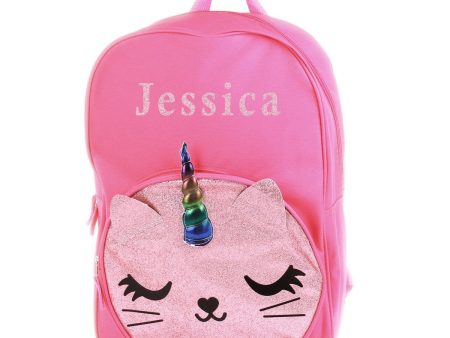 Personalized 17 Inch Critter Backpack - Unicorn Kitty Cheap