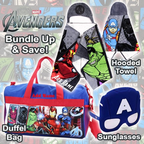 Personalized 3-Piece Lil  Splasher Gift Bundle - Avengers (Captain America) Discount