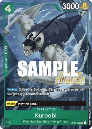 Kuroobi (Online Regional 2023) [Finalist] (OP03-026) - One Piece Promotion Cards Foil [Promo] Fashion