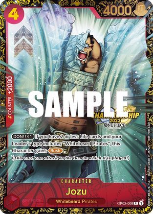 Jozu (Championship 2023) (OP02-008) - One Piece Promotion Cards Foil [Promo] Fashion