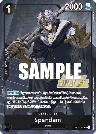 Spandam (Offline Regional 2023) [Finalist] (OP03-086) - One Piece Promotion Cards Foil [Promo] For Cheap