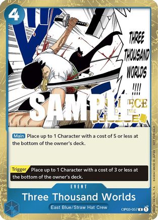 Three Thousand Worlds (Judge Pack Vol. 2) (OP03-057) - One Piece Promotion Cards Foil [Promo] Discount