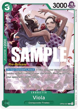 Viola (OP04-021) - Kingdoms of Intrigue Pre-Release Cards  [Common] Online now