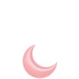 Pastel Pink Crescent Mini Shape Balloon 10in Cheap