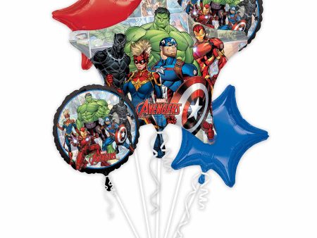 Avengers Marvel Powers Unite Balloon Bouquet 5pcs For Cheap