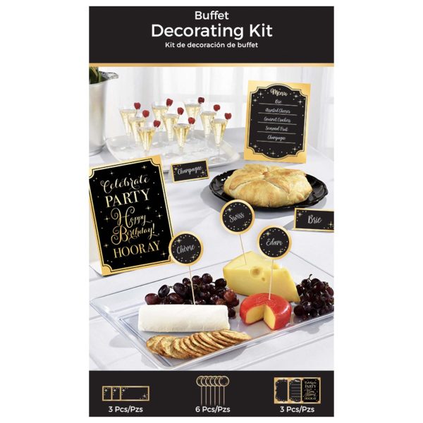 Gold Birthday Buffet Decorating Kit Online now