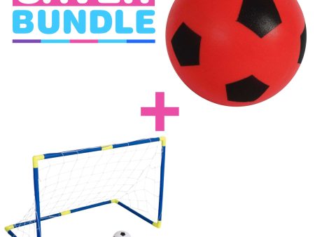 Foam Football (Single) | Red + Fun Sport 90CM Football Net Set - Includes Football & Ball Pump Online