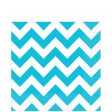 Caribbean Blue Chevron Lunch Tissues 16pcs For Cheap