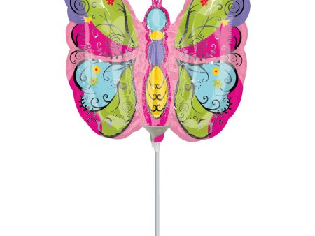 Whimsical Garden Butterfly Mini Shape Foil Balloon For Sale