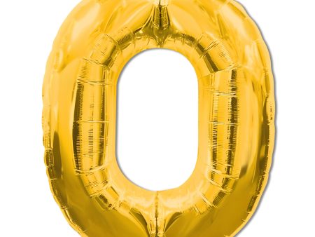 40 inch Number 0 - Gold Balloon For Cheap