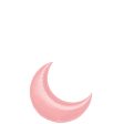 Pastel Pink Crescent Mini Shape Balloon 17in Fashion