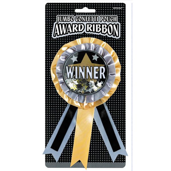 Winner Jumbo Confetti Pouch Ribbon 9in Cheap