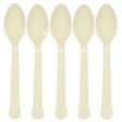 Vanilla Creme Heavy Weight Plastic Spoons 20pcs Fashion