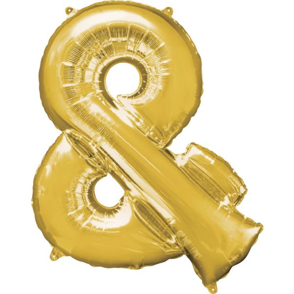 Symbol & Shaped Gold SuperShape Foil Balloon 27x33in Supply