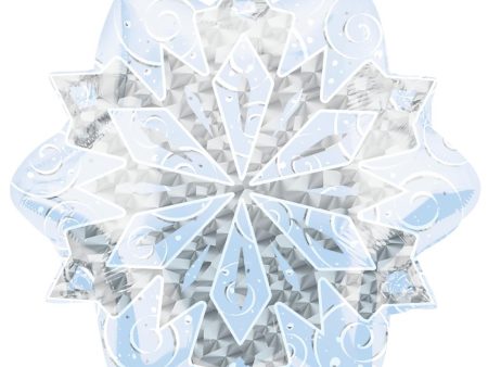 White Snowflake Prismatic Foil Balloon 18in Online Hot Sale