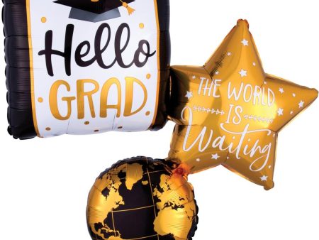 The World is Waiting Grad SuperShape Balloon 81x86cm For Discount