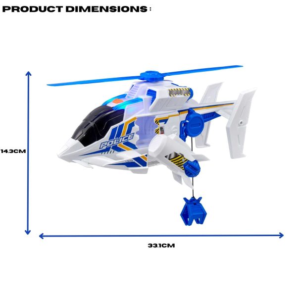 Teamsterz Mean Machine Lights & Sounds Police Rescue Helicopter Cheap