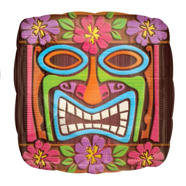 Tiki Time Head Foil Balloon 45cm Discount