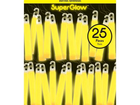 Yellow Glow Sticks Mega Pack 4in, 25pcs For Cheap