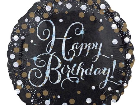 Sparkling Birthday Holographic Foil Balloon 18in Cheap