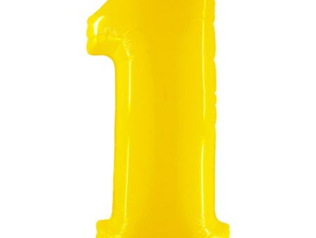 40 inch Number 1 - Yellow Balloon Cheap