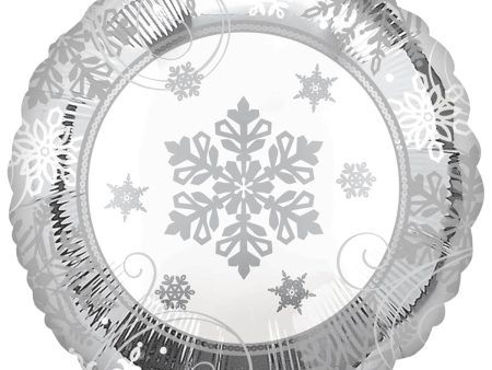 Sparkling Snowflake foil Balloon 18in For Discount