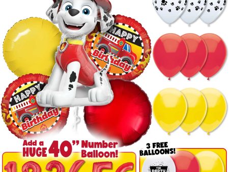 Paw Patrol Marshall Fire Truck Birthday Balloon Bouquet Kit For Cheap