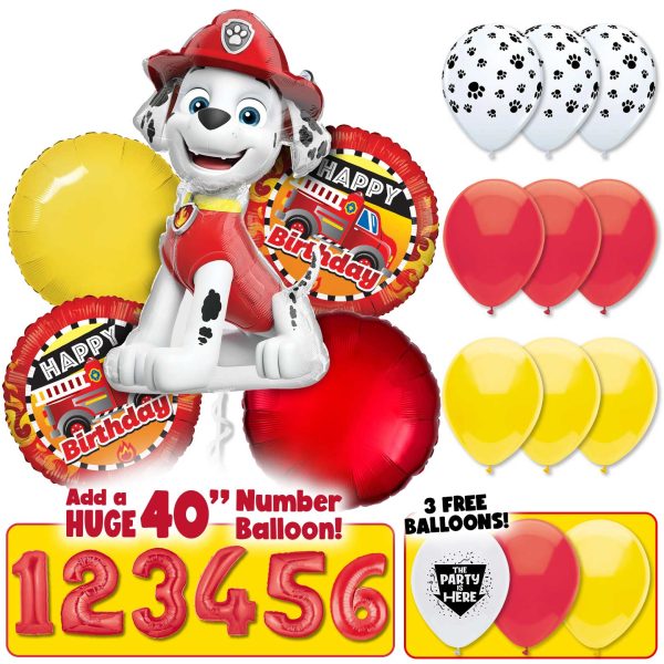 Paw Patrol Marshall Fire Truck Birthday Balloon Bouquet Kit For Cheap