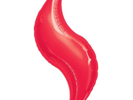 Red Curve Super Shape Balloon 42in Online now