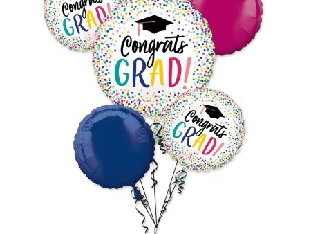 YAY Grad Balloon Bouquet 5pcs Cheap