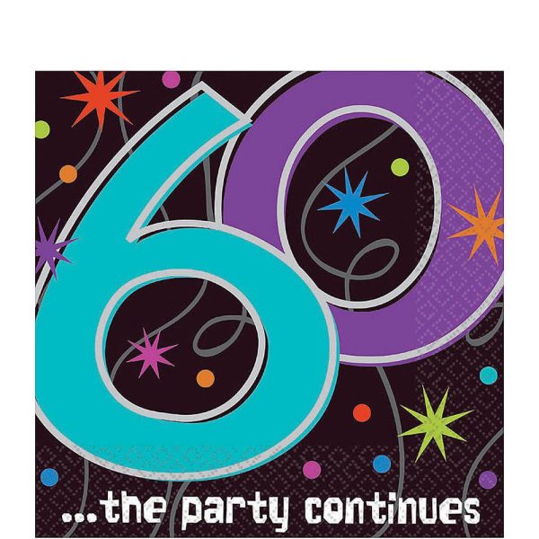 The Party Continues - 60 Ultra Lunch Tissues 16pcs on Sale