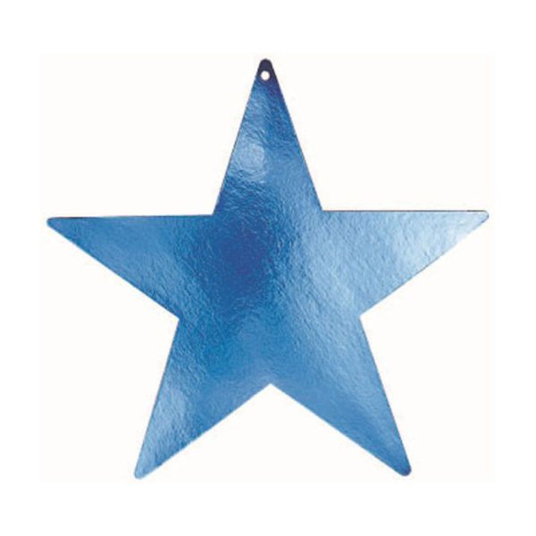 Blue Star Foil Cutout 15in Online Hot Sale