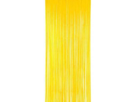 Yellow Sunshine Metallic Curtain 8ft Online Sale