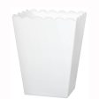 White Large Plastic Scalloped Containers For Discount