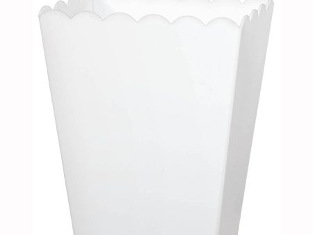 White Large Plastic Scalloped Containers For Discount