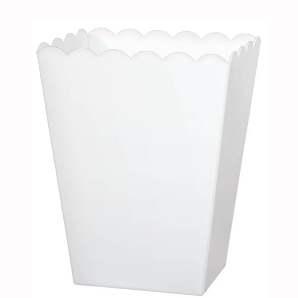 White Large Plastic Scalloped Containers For Discount