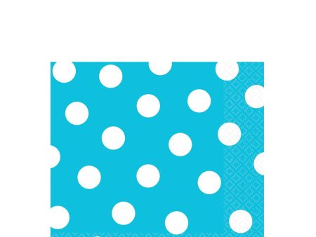 Caribbean Blue Dots Beverage Tissues 16pcs Online Sale