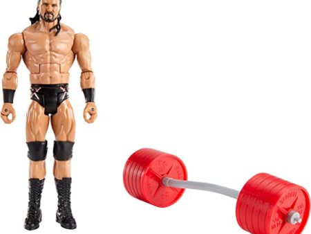 _WWE Wrekkin Series 7 Drew McIntyre 6 in Action Figure with Slamming Action Gripping Hands and Bendable Barbell Weights Accessory Poseable 6 in Gift for Ages 6 Years Old and Up Supply