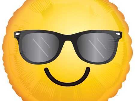 Smiling Sunglass Emoticon Foil Balloon 18in Online