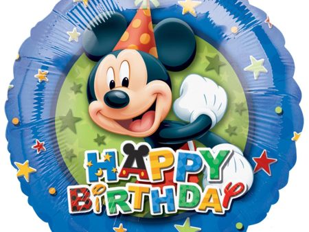 Mickey Birthday Stars 18in Online now