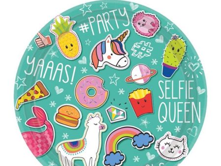 Selfie Celebration Round Paper Plates 9in, 8pcs Online Sale