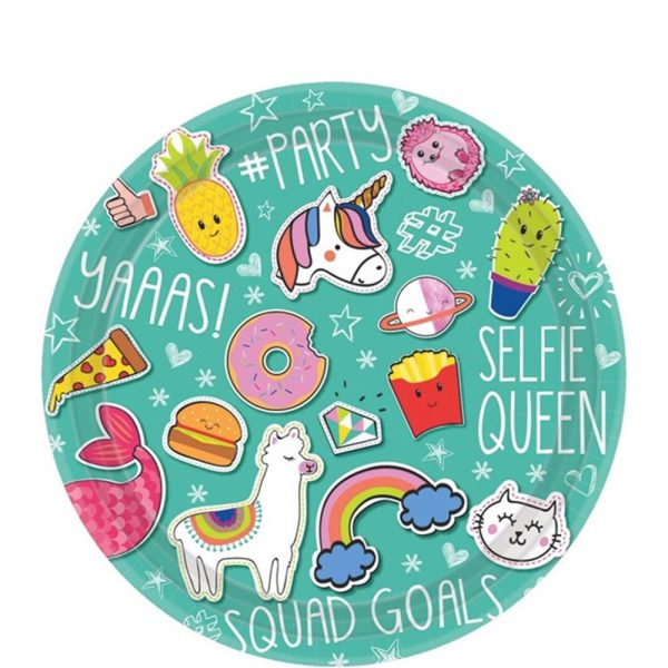 Selfie Celebration Round Paper Plates 9in, 8pcs Online Sale