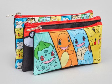 POKÉMON SPLIT MULTI CHARACTER 3 IN 1 POUCHES Discount