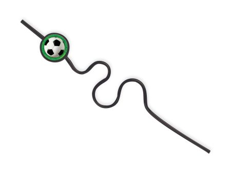 Soccer Krazy Straw Favors 12pcs Online Sale