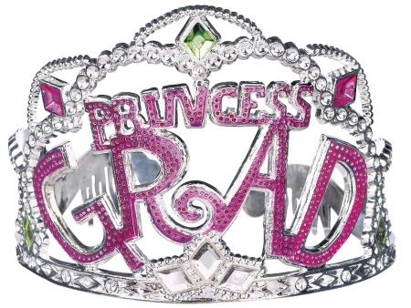 Graduation Electroplated Plastic Tiara 3.5in x 4.5in For Sale