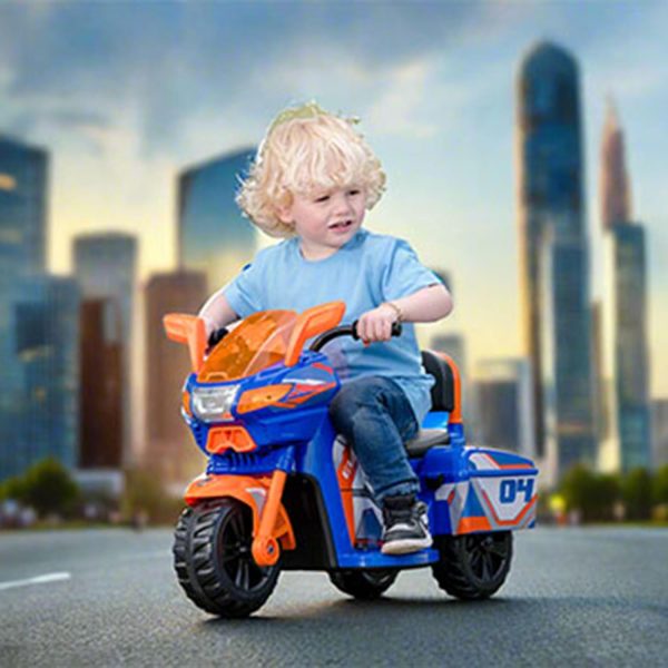 EVO 6v Kids Electric Ride-On Zoom Sports Bike - Blue Online