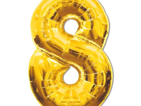 40 inch Number 8 - Gold Balloon Online