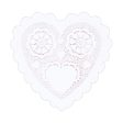 White Heart-Shaped Paper Doilies  3.5in, 28pcs Sale